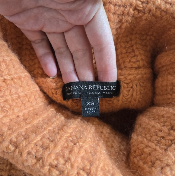 Banana Republic italien merino wool alpaca blend knit sweater turtle neck sz XS - Picture 3 of 7